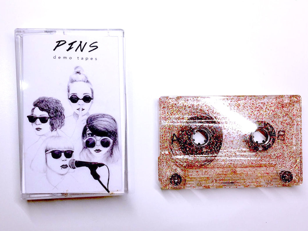 PINS - Demo Tapes Cassette (Red & Gold Glitter)
