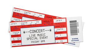 Concert Ticket - please notate artist in notes + adjust price