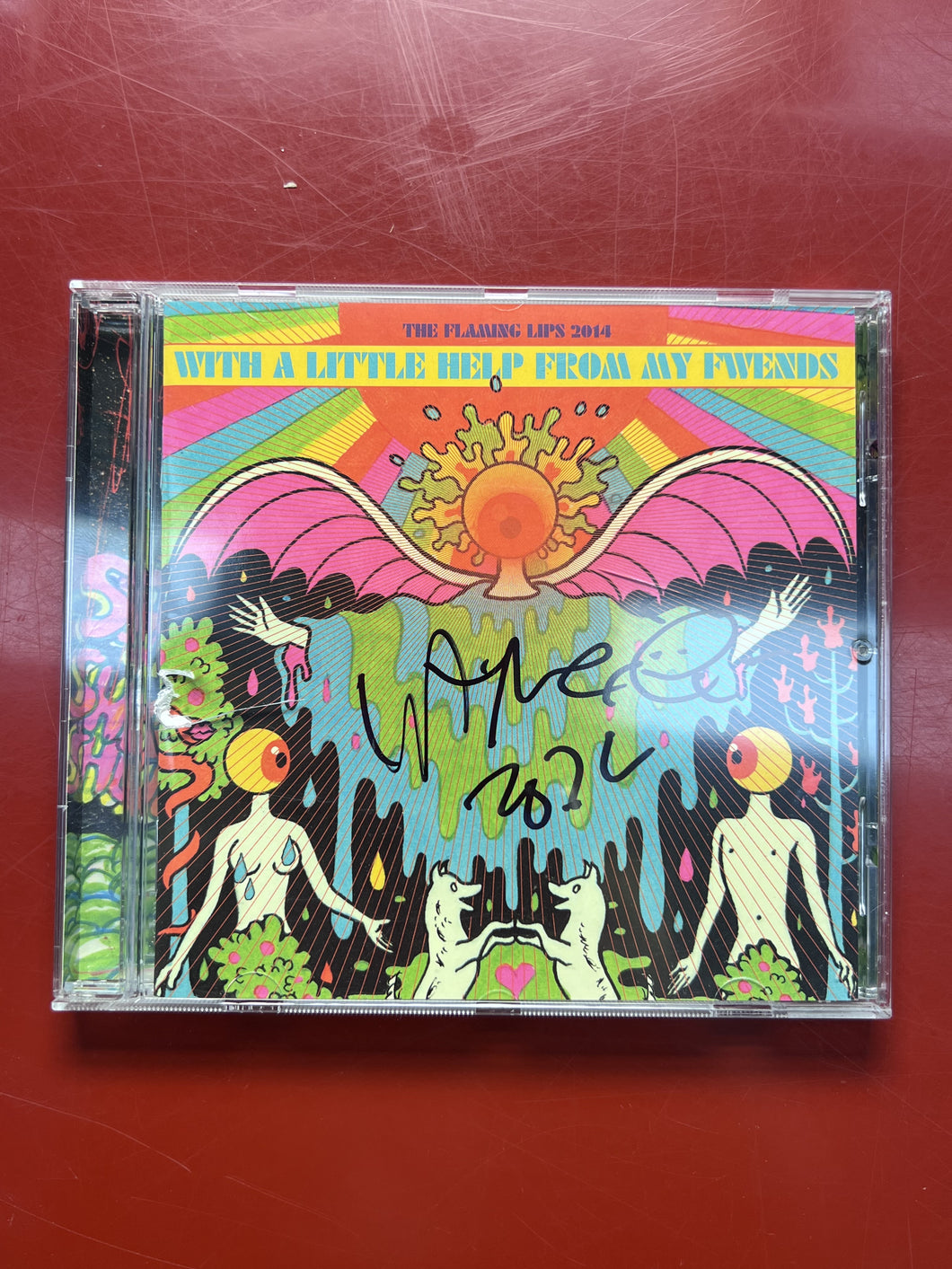 UNWRAPPED SIGNED The Flaming Lips - With a Little Help from My Fwends CD